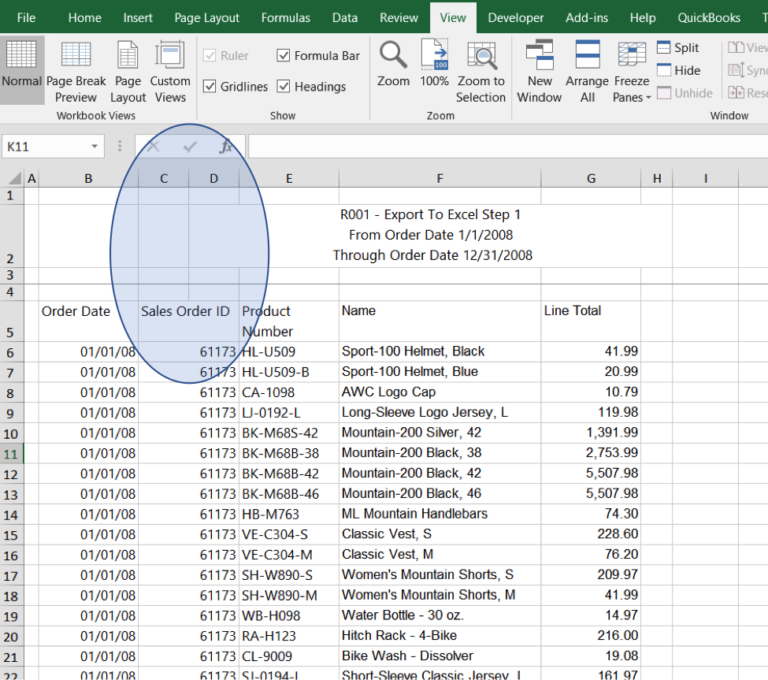 merging cells in excel by id