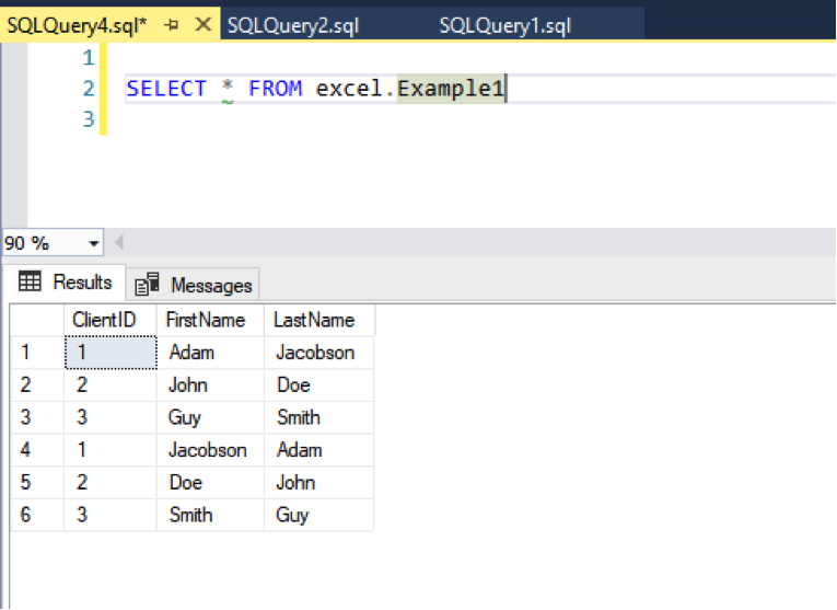 Excel to SQL Server 19